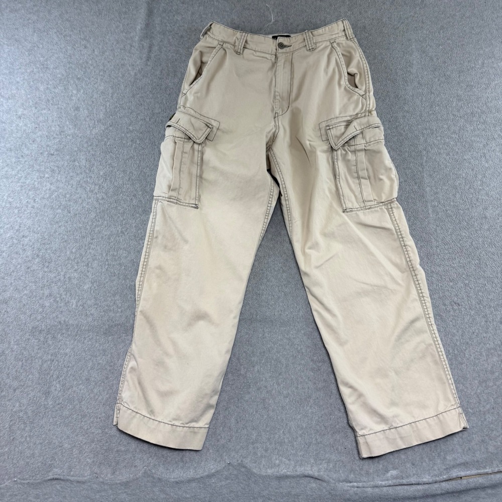 American Eagle Cargo Pants Mens 29x29 Tan Beige Y2K Vintage Relaxed Fit